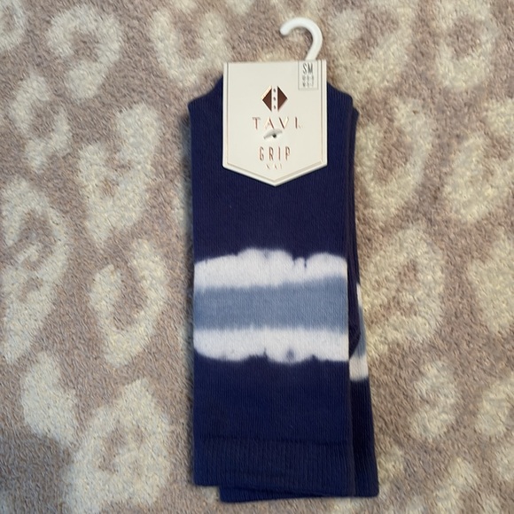 NWT Tavi Grip Kai Barre/Pilates Calf Socks, Size Small, Color: Tie Dye Stripe - Picture 6 of 12